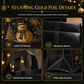 🎉 2026 Sale — Over 12,000 Sold!🎄 Black Non‑Woven Christmas Gift Tote Bag‑Gold Foil Reusable Holiday Packaging Bag ✨