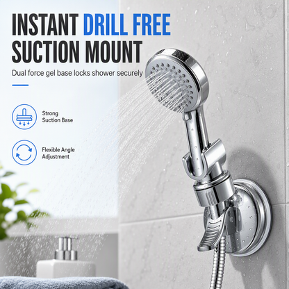💦 LIMITED‑TIME 40% OFF! ✨ Adjustable Suction Cup Shower Head Holder – Drill‑Free, Multi‑Angle, Strong Suction Grip ✨