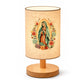 Virgin Mary Pattern Wooden Table Lamp