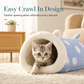 Semi Enclosed Warm Sleeping Bag Bed Soft Deep Sleep Pet Cave Nest and Quilt for Cats and Small Dogs