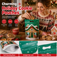 50 Pack Christmas Candy Bags Cartoon Stand Up Zipper Pouches for Snowflake Crisp Cookie and Baking Food Packaging