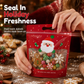 50 Pack Christmas Candy Bags Cartoon Stand Up Zipper Pouches for Snowflake Crisp Cookie and Baking Food Packaging