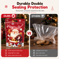 50 Pack Christmas Candy Bags Cartoon Stand Up Zipper Pouches for Snowflake Crisp Cookie and Baking Food Packaging