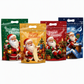 50 Pack Christmas Candy Bags Cartoon Stand Up Zipper Pouches for Snowflake Crisp Cookie and Baking Food Packaging