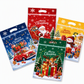 50 Pack Christmas Candy Bags Cartoon Stand Up Zipper Pouches for Snowflake Crisp Cookie and Baking Food Packaging