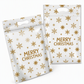 50 Pack Christmas Candy Bags Cartoon Stand Up Zipper Pouches for Snowflake Crisp Cookie and Baking Food Packaging