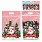 50 Pack Christmas Candy Bags Cartoon Stand Up Zipper Pouches for Snowflake Crisp Cookie and Baking Food Packaging
