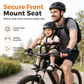 🚴 Parent-Child Bike Seat: Carbon Steel Frame, Enclosed Guardrail, Cushion