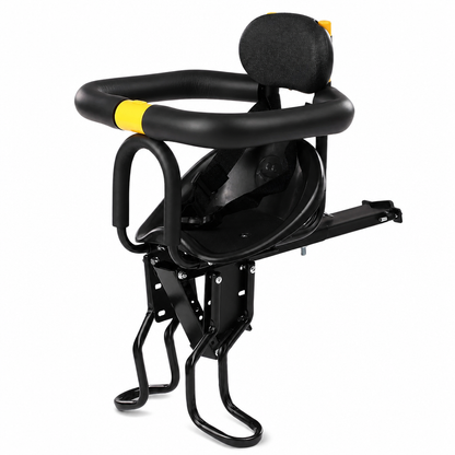 🚴 Parent-Child Bike Seat: Carbon Steel Frame, Enclosed Guardrail, Cushion