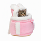 Fleece Lined Pet Carrier Backpack Soft Warm Cat Front Carrier Bag with Hand Warmer Pocket for Autumn and Winter