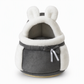 Fleece Lined Pet Carrier Backpack Soft Warm Cat Front Carrier Bag with Hand Warmer Pocket for Autumn and Winter