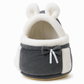 Fleece Lined Pet Carrier Backpack Soft Warm Cat Front Carrier Bag with Hand Warmer Pocket for Autumn and Winter