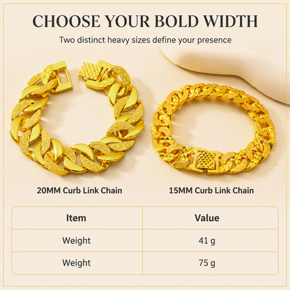 Mens Vietnamese Sand Gold with Watch Clasp Matte Sandblasted Finish Fashion Jewelry