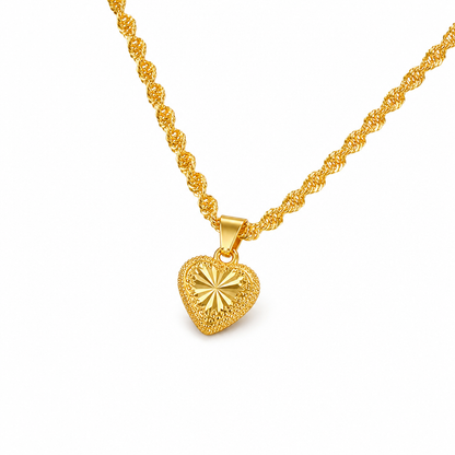 📢📢50% OFF !! ⏰🌸Retro Heart Shaped for Women Copper Alloy Imitation Gold Clavicle Chain Jewelry