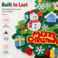 DIY Felt Christmas Tree Set for Kids Wall Hanging Toddler Christmas Craft with Detachable Ornaments and String Lights for Holiday Home Decoration