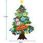 DIY Felt Christmas Tree Set for Kids Wall Hanging Toddler Christmas Craft with Detachable Ornaments and String Lights for Holiday Home Decoration