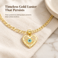 Gold Plated Copper Zircon Devil Eye Heart and Earrings Jewelry Accessories
