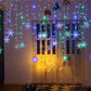 LED Snowflake Curtain String Lights