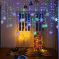LED Snowflake Curtain String Lights