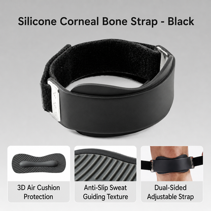 Adjustable Silicone Patella Knee Strap with 3D Air Cushion Breathable Non-Slip Patellar Tendon Support Brace for Sports