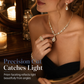 Women Teardrop Crystal Gemstone Jewelry Set with Stud Earrings and Ring