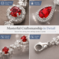 Women Teardrop Crystal Gemstone Jewelry Set with Stud Earrings and Ring